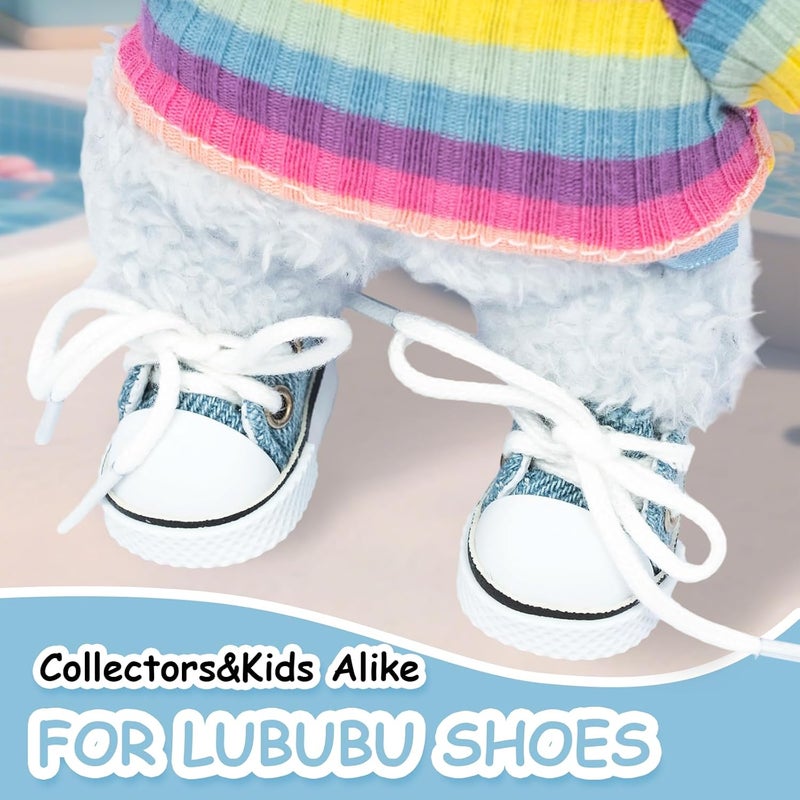 KIYEREE Store Shoes for Lububu(NO Doll),2025 Mini Shoes for Lububu Doll Accessories,Doll Shoes for Lububu Dress Up,Accessories for Lububu(Blue) - Image 3